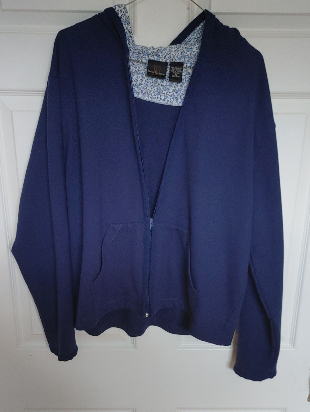 Navy Full-Zip Hoodie Jacket for Women